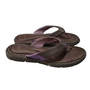 Nike Comfort Footbed Women's Size 10 Brown Thong Slip On Flip Flop Sandals